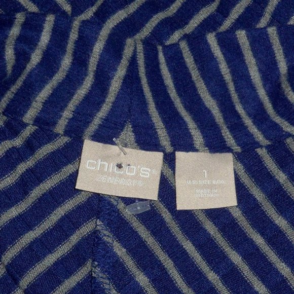 CHICO'S ZENERGY Plush Soft Chevron Stripe Cardigan Sz 1 M (8/10) NWOT - Picture 6 of 10